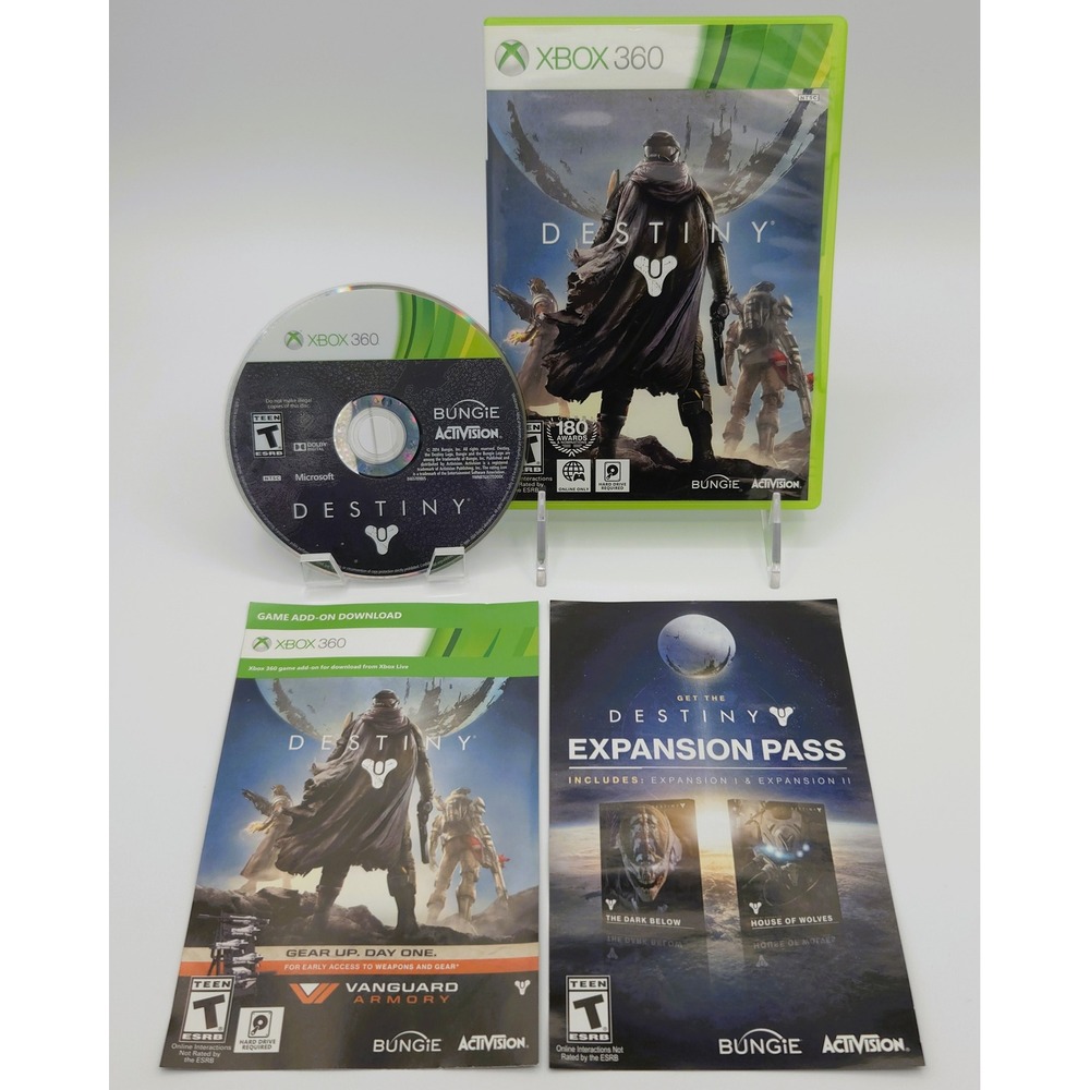 Destiny - Xbox 360 - CIB w/ Vanguard Armory Expansion Pass Inserts - Tested